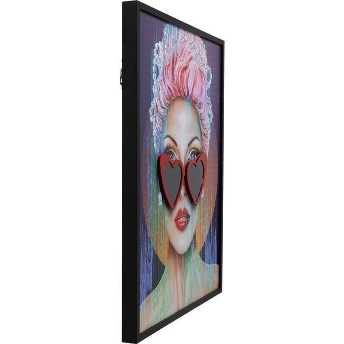 Wall Art - Kare Design - Framed Picture Heart Glasses 80x100cm - Rapport Furniture
