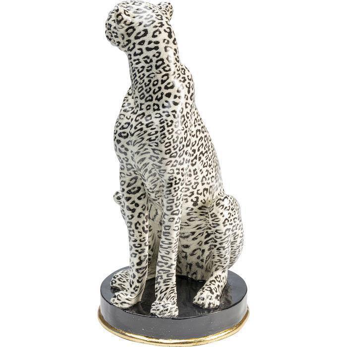 Cheetah Statue Figurine Sculpture Home Office Decoration Sitting Leopard