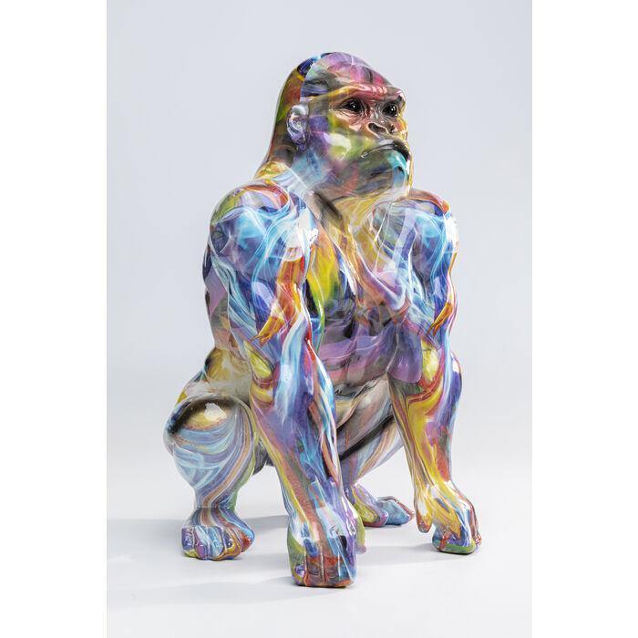 Sculptures Home Decor Deco Figurine Watching Gorilla Colorful