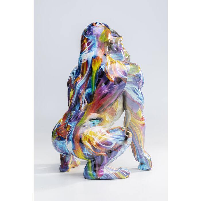 Sculptures Home Decor Deco Figurine Watching Gorilla Colorful