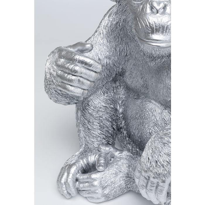 Sculptures Home Decor Deco Figurine Baby Ape Silver 53