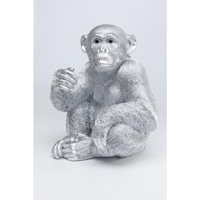 Sculptures Home Decor Deco Figurine Baby Ape Silver 53