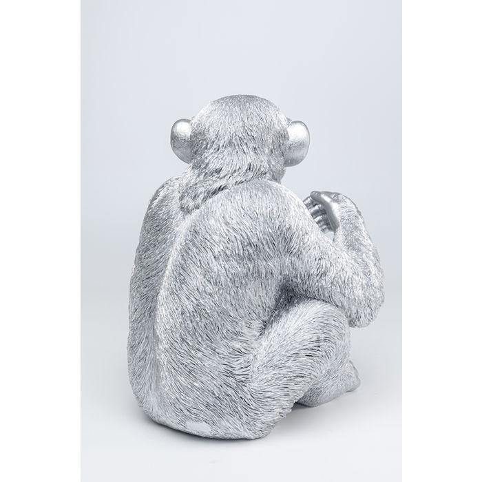 Sculptures Home Decor Deco Figurine Baby Ape Silver 53