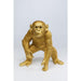 Sculptures Home Decor Deco Figurine Playing Ape Gold 50