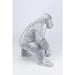 Sculptures Home Decor Deco Figurine Playing Ape Silver 50