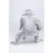 Sculptures Home Decor Deco Figurine Playing Ape Silver 50