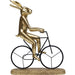 Sculptures Home Decor Deco Object Cyclist Rabbit 29cm