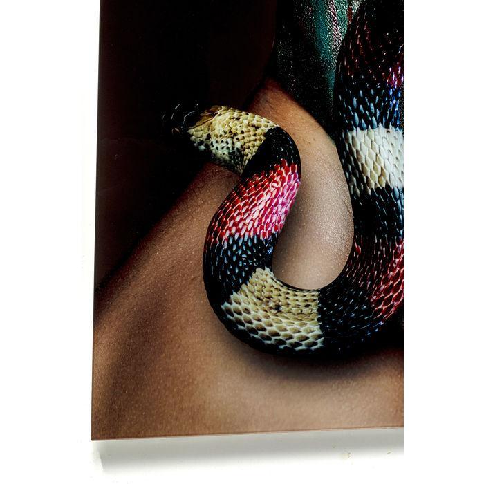Wall Art - Kare Design - Glass Picture Snake Girl 80x120cm - Rapport Furniture