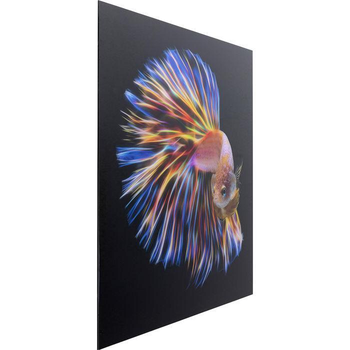 Wall Art - Kare Design - Glass Picture Electric Fish 100x100cm - Rapport Furniture