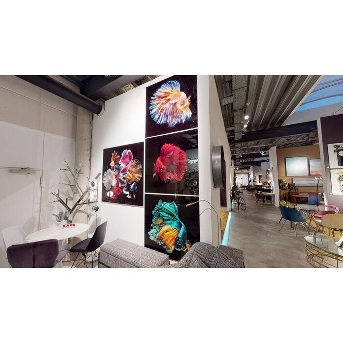 Wall Art - Kare Design - Glass Picture Fire Fish 100x100cm - Rapport Furniture