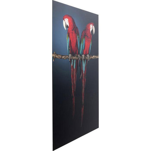 Wall Art - Kare Design - Glass Picture Twin Parrot 80x120cm - Rapport Furniture