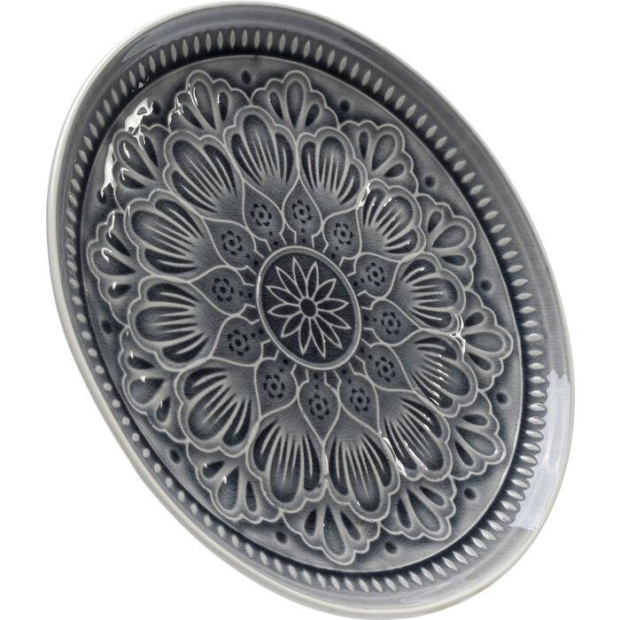 Kitchen Tableware Plate Sicilia Mandala Grey Ø27cm