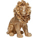 Sculptures Home Decor Deco Figurine Sitting Lion Gold 42cm