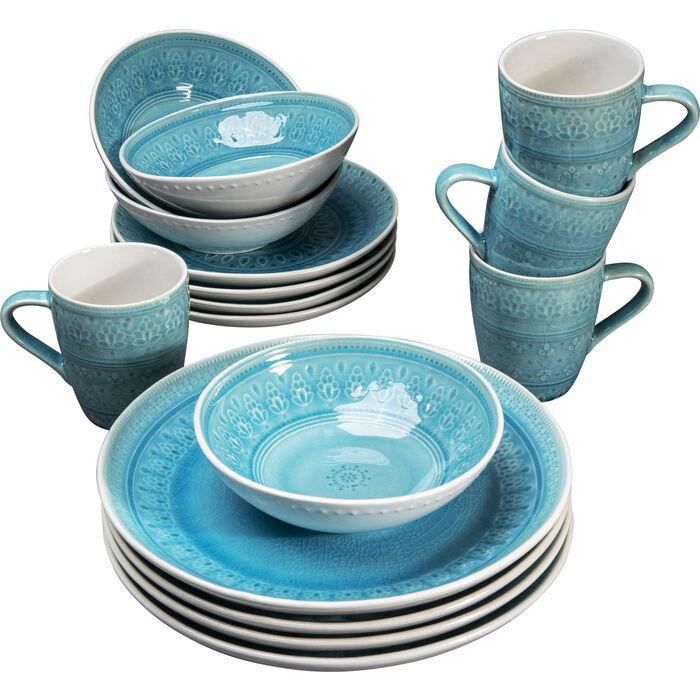 Kitchen Tableware Dish Set Sicilia Blue (16-part)