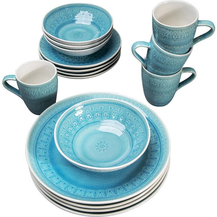 Kitchen Tableware Dish Set Sicilia Blue (16-part)