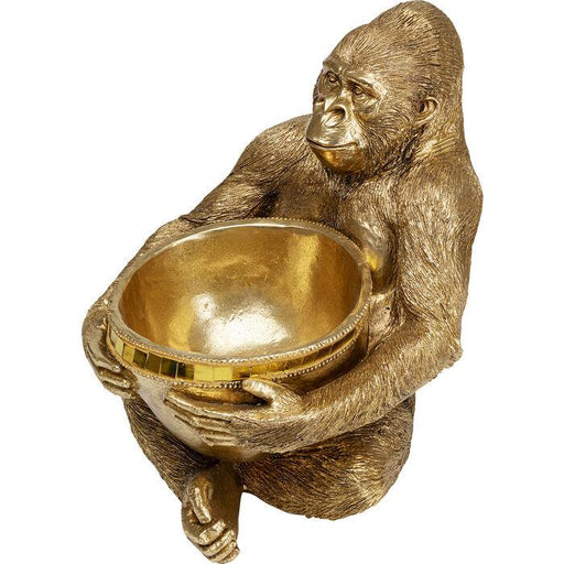 Sculptures Home Decor Deco Figurine Holding Bowl Gold 41cm