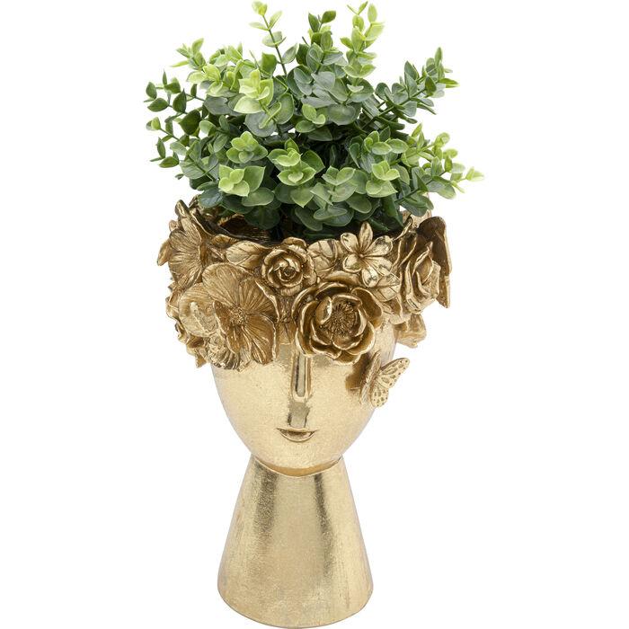 Sculptures Home Decor Deco Vase Flowercrown Gold 20cm