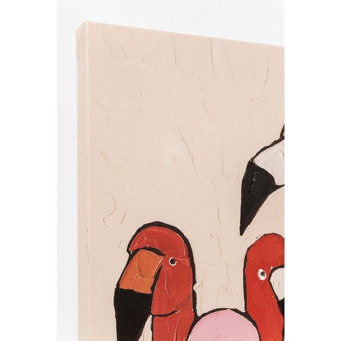 home Decor Wall Art Picture Touched Flamingo Meeting 120x90cm