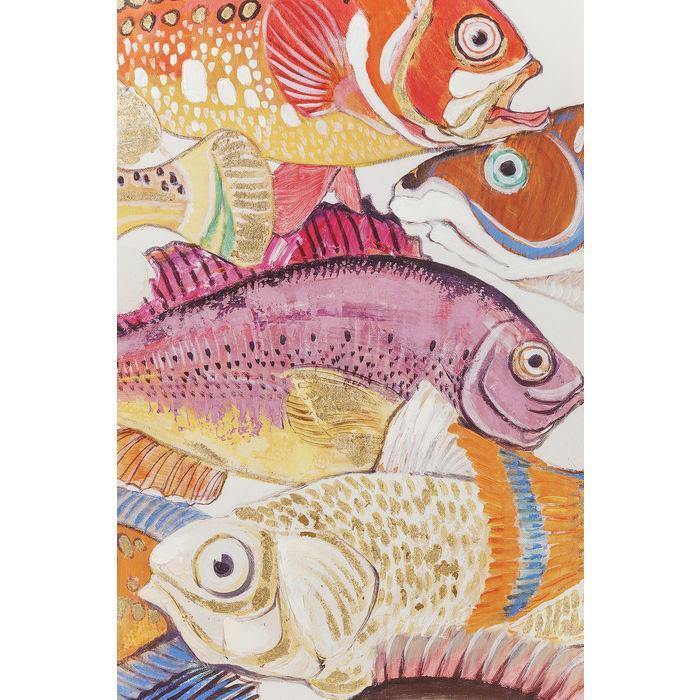 home Decor Wall Art Picture Touched Fish Meeting One 100x75cm