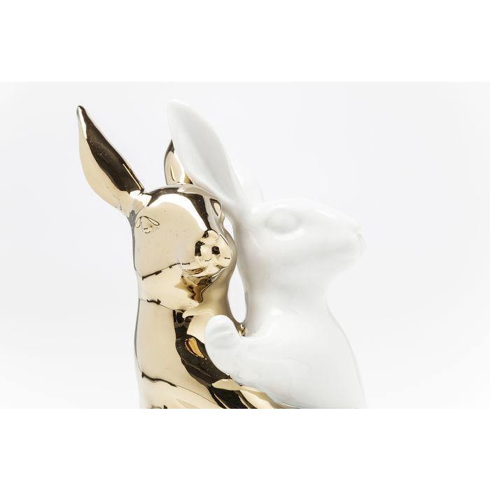 Sculptures Home Decor Deco Figurine Hugging Rabbits Medium
