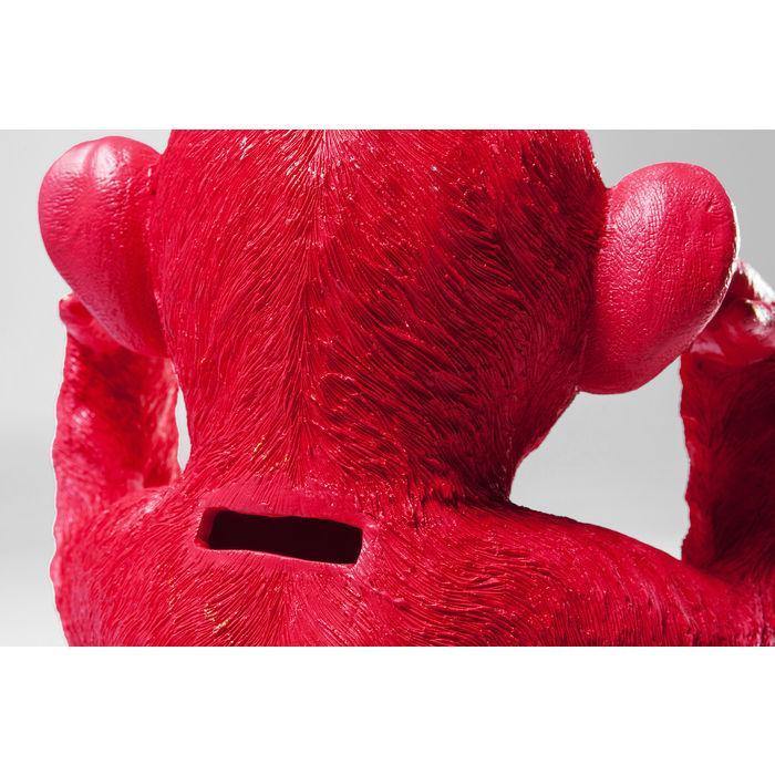 Sculptures Home Decor Money Box Monkey Kikazaru Red