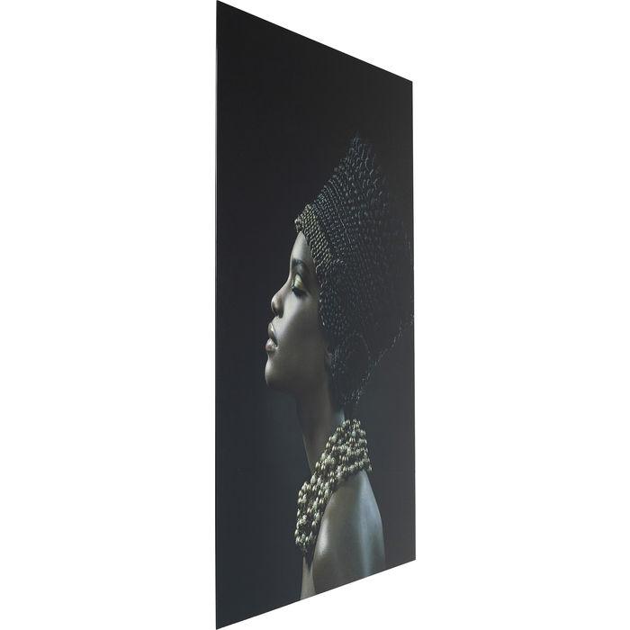 Home Decor Wall Art Picture Glass Royal Headdress Profile 100x150cm