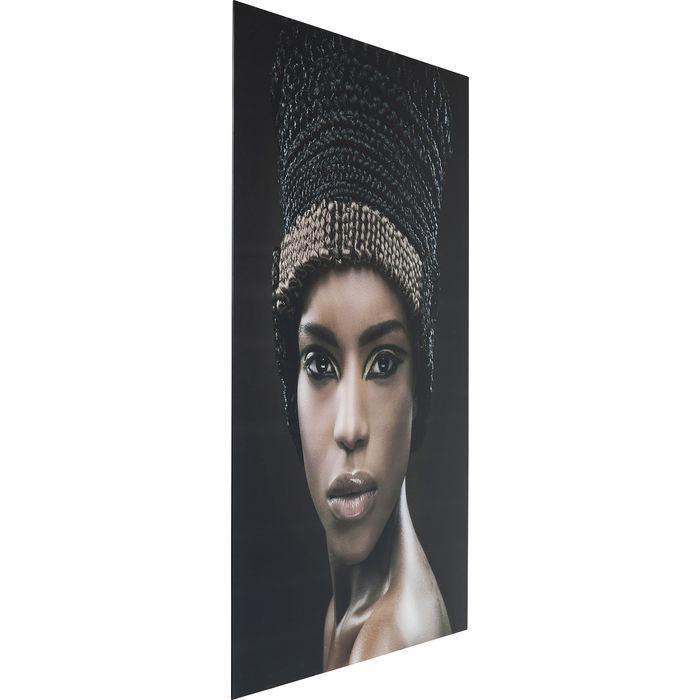 Home Decor Wall Art Picture Glass Royal Headdress Face 150x100cm