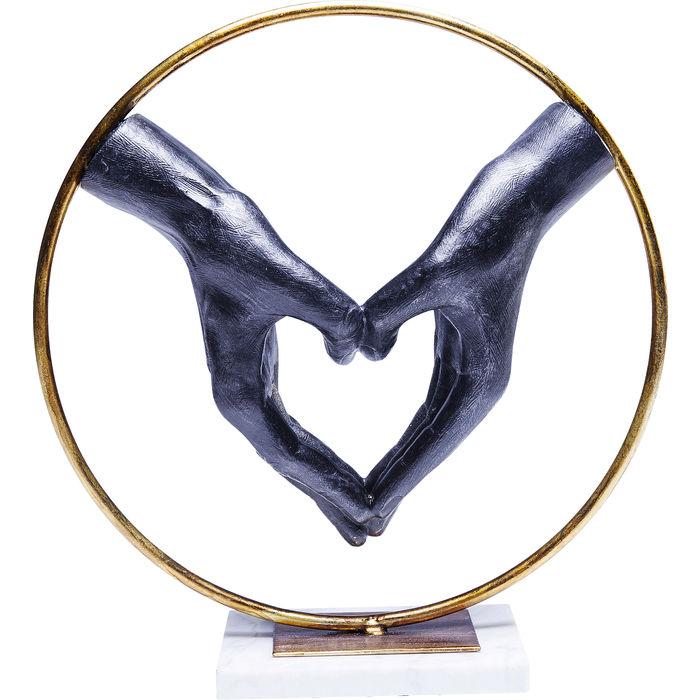 Sculptures Home Decor Deco Object Elements Heart Hand 33cm