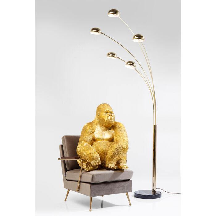 Sculptures Home Decor Deco Figurine Monkey Gorilla Side XL Gold
