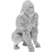 Sculptures Home Decor Deco Figurine Shiny Gorilla Silver 46cm