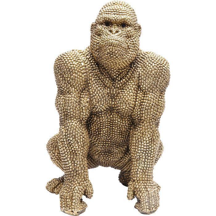 Sculptures Home Decor Deco Figurine Gorilla Gold 46cm