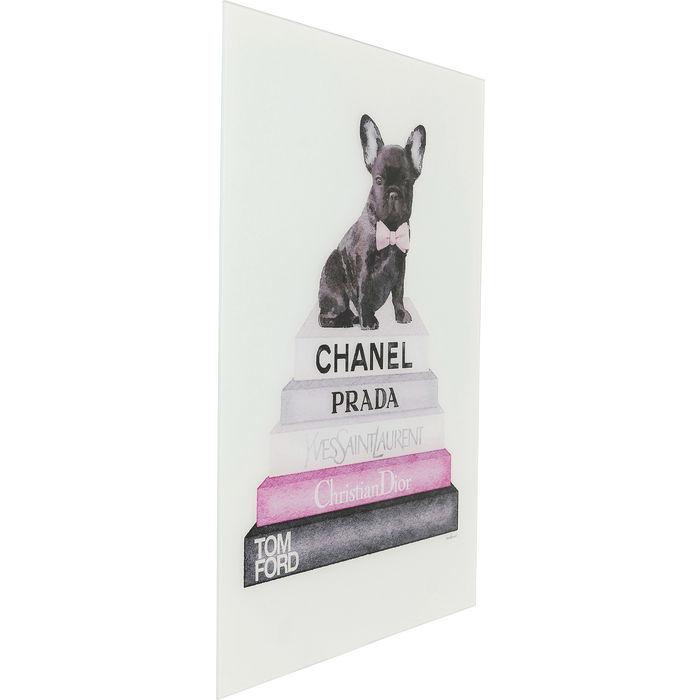 Home Decor Wall Art Picture Glass Fashion Dog 60x80cm