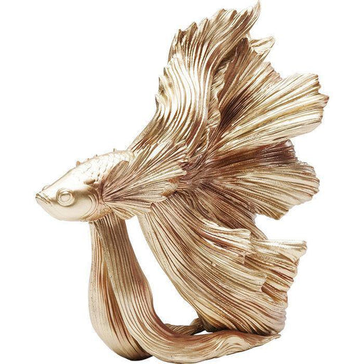 Sculptures Home Decor Deco Object Betta Fish Gold Small