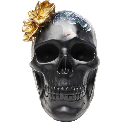 Sculptures Home Decor Deco Object Flower Skull 22cm