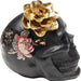 Sculptures Home Decor Deco Object Flower Skull 22cm