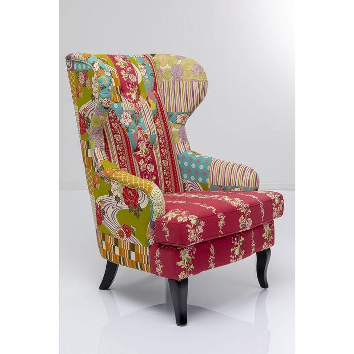 Armchairs - Kare Design - Armchair Patchwork Red - Rapport Furniture