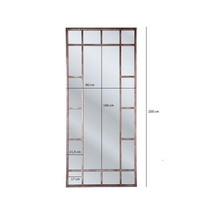 Mirror Window Iron 200x90cm