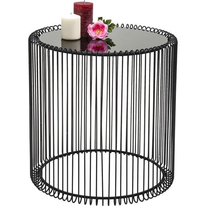 Living Room Furniture Side Tables Side Table Wire Black (2/Set) Ø44cm