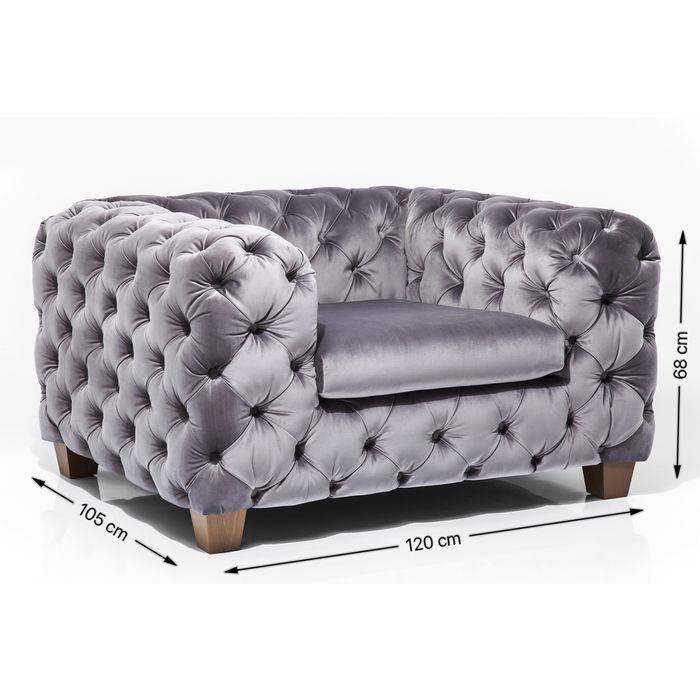 Armchairs - Kare Design - Armchair Desire Grey - Rapport Furniture