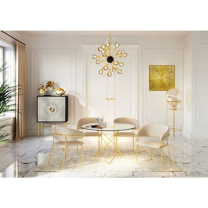 Living Room Furniture Tables Table Molekular Gold Ø120cm
