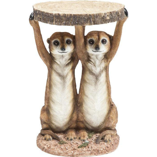 Living Room Furniture Side Tables Side Table Animal Meerkat Sisters Ø33cm