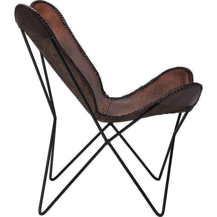 Armchairs - Kare Design - Armchair Butterfly Brown Econo - Rapport Furniture