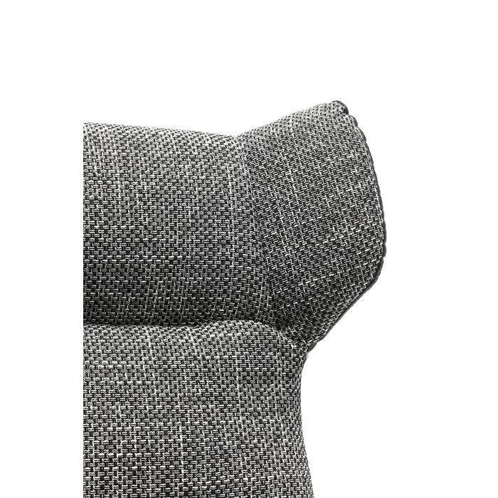 Living Room Furniture Armchairs Swivel Armchair with Stool Ohio Salt and Pepper