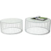 Living Room Furniture Coffee Tables Coffee Table Wire White (2/Set)