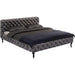 Bedroom Furniture Beds Bed Desire Velvet Silver Grey 160x200 cm