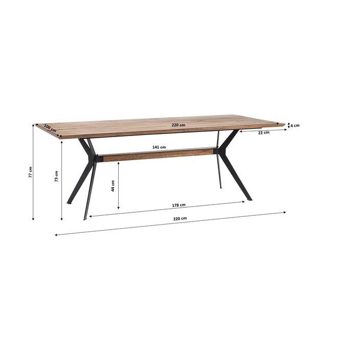 Living Room Furniture Tables Table Downtown Oak 220x100cm