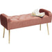 Bedroom Furniture Benches Bench Lofty Mauve Gold 103cm