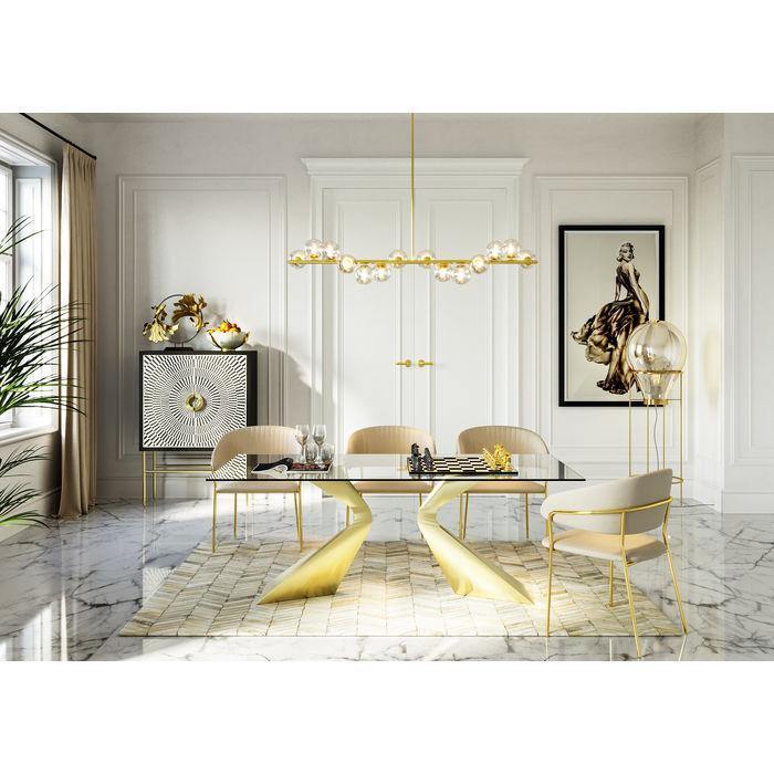 Living Room Furniture Tables Table Gloria Gold 200x100cm