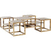 Living Room Furniture Coffee Tables Coffee Table Steps Gold 120x120cm