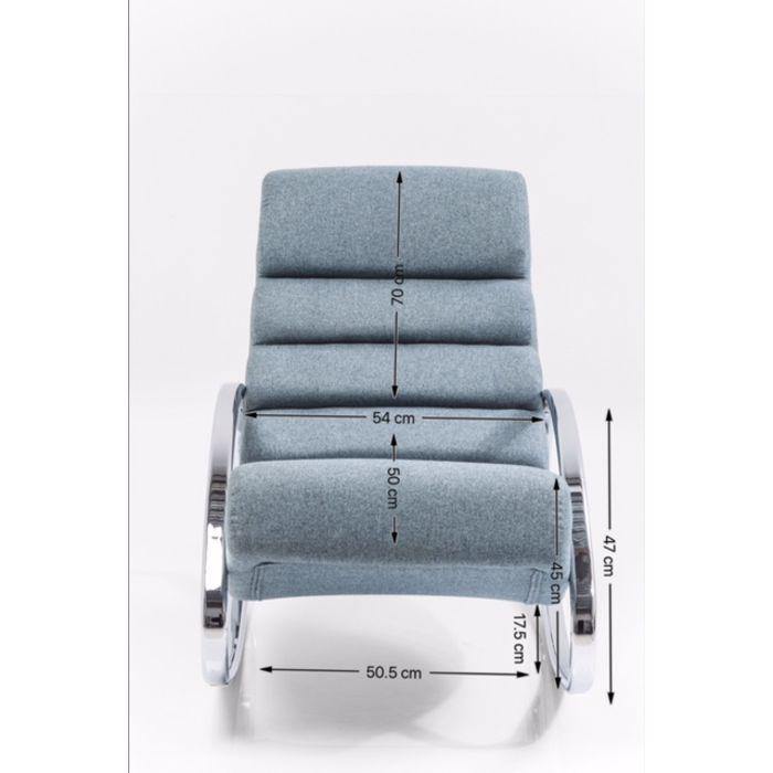 Living Room Furniture Armchairs Rocking Chair Manhattan Grey Beige